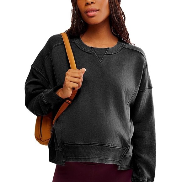 Free People Movement x HATCH Intercept Maternity Sweatshirt – Black – NWT – S - Picture 1 of 5